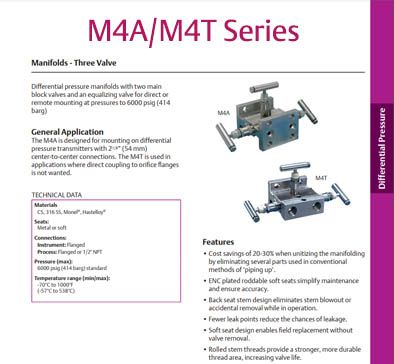 AGI M4A/M4T Series - 3 Valve DP Manifolds
